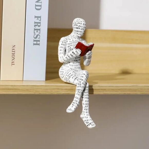 Reading Woman Sitting Up Figurine for Readers or Writers - Picture 4 of 10